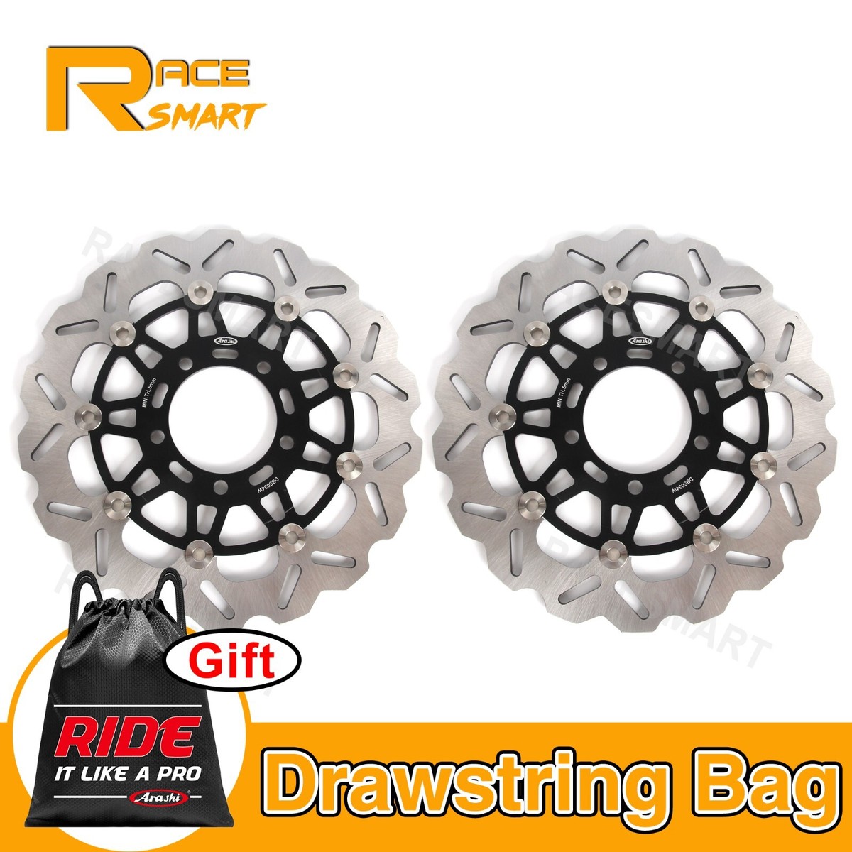 Floating Front Brake Disc Rotors For Kawasaki Ninja 650R 650 R