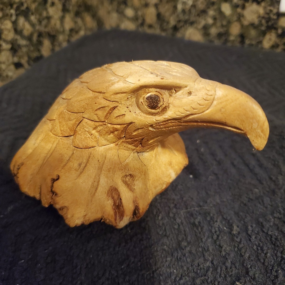WOOD BURL EAGLE HEAD CARVED BY BRUCE ABBOTT GHIRARDELLI SQUARE 5