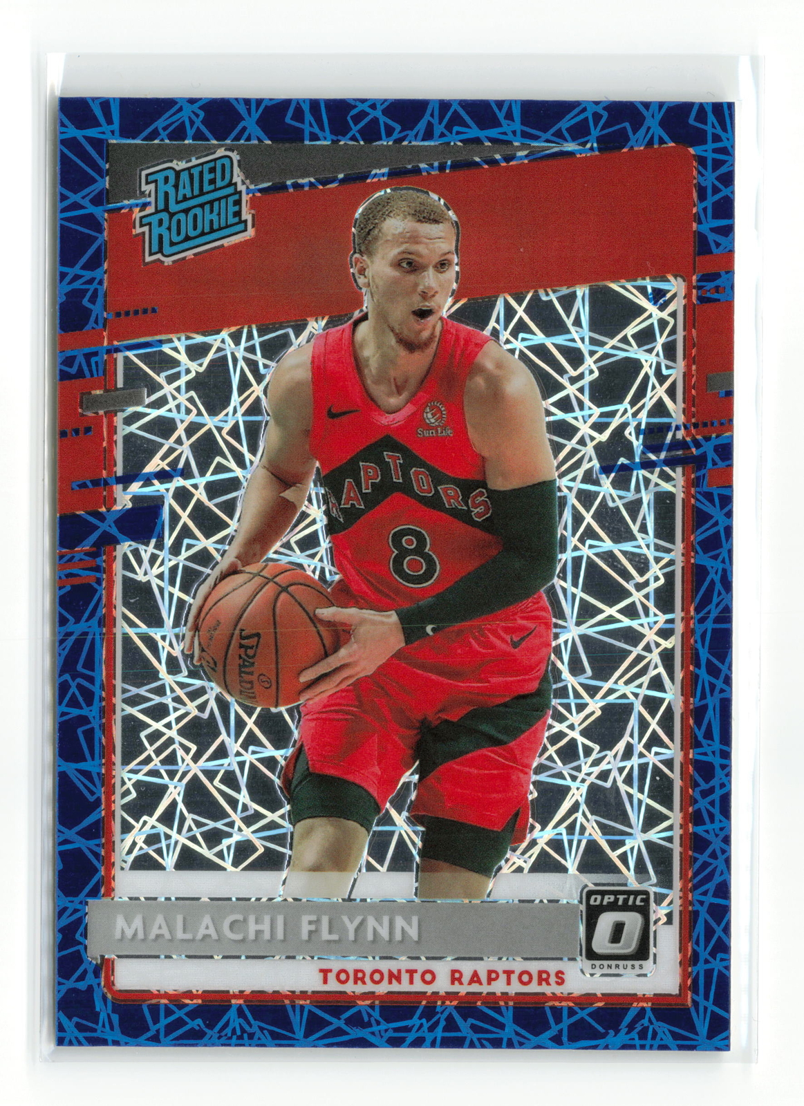 MALACHI FLYNN #179 2020-21 OPTIC RAPTORS BLUE VELOCITY RATED ROOKIE