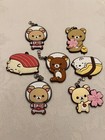 Sumikko Gurashi & Rilakkuma San-X Lot Of 7 Rubber Flat Key Chain Figures