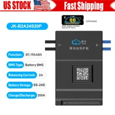 JK-B2A24S20P Smart BMS 8S-24S Li-ion Lifepo4 Battery 200A 2A Active Balance BMS
