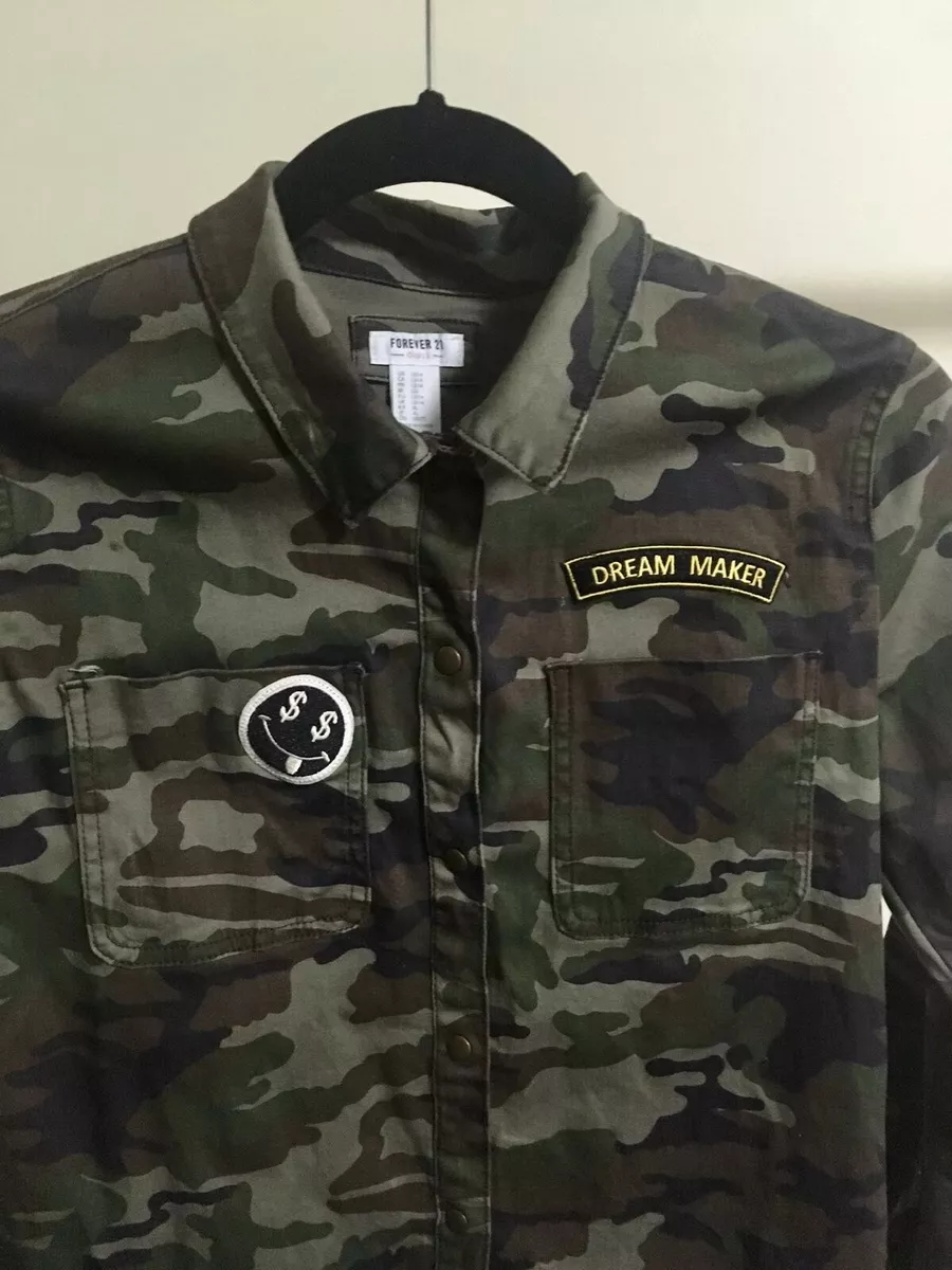 Forever 21 Camo Jacket Size CA US Girls 13 14