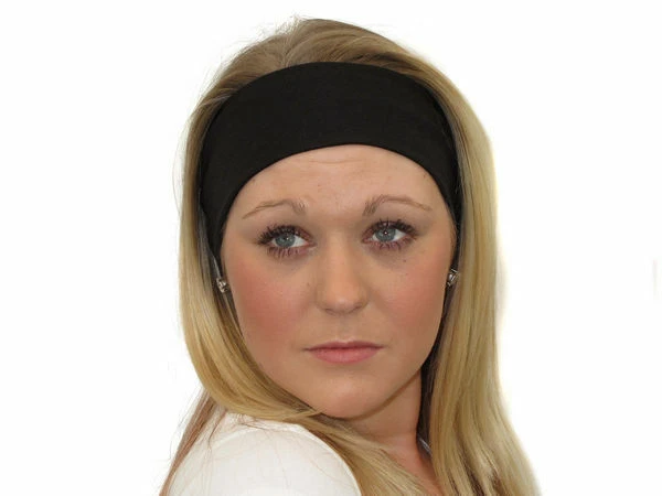 Alice Band Kylie Hair Band Gym Sports Yoga Headband Super Stretchy Black 3 sizes