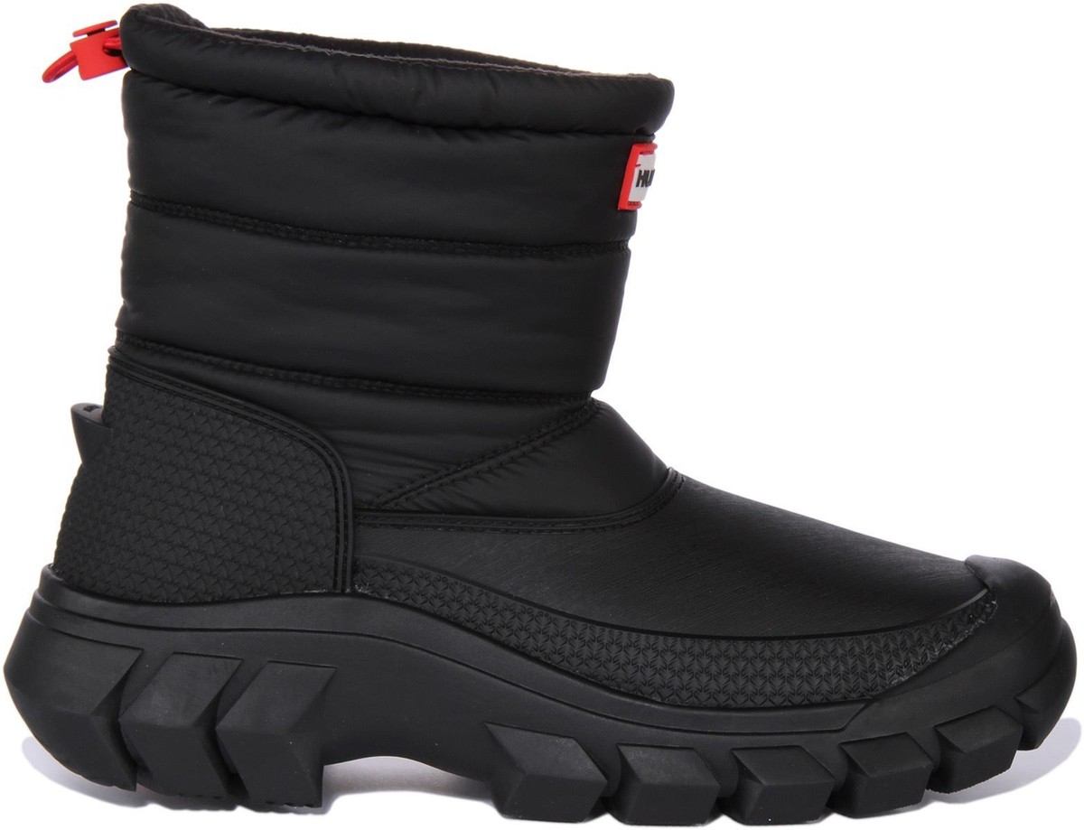 Hunter WFS2108WWU-BLK Intrepid Insulated Snow Short Womens Boots Black UK 