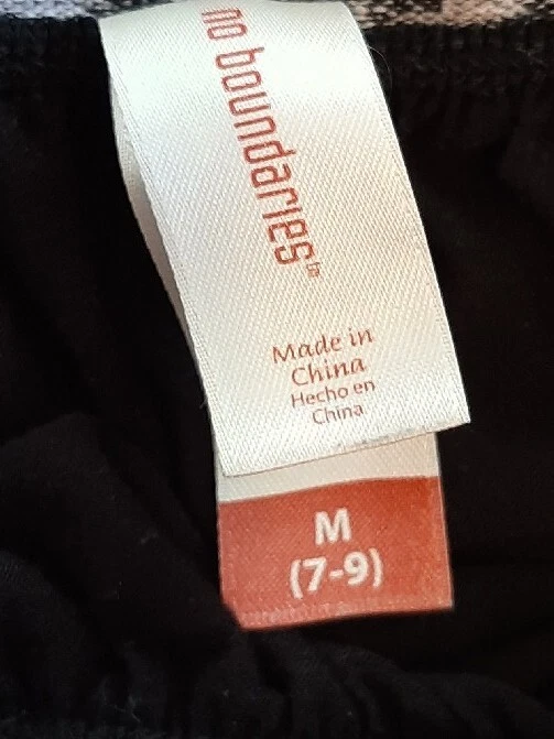 No Boundaries Sz M 7/9 Hi Low Maxi Midi Skirt Aztec Tribal Geometric Trim Blk - Image 4 of 4