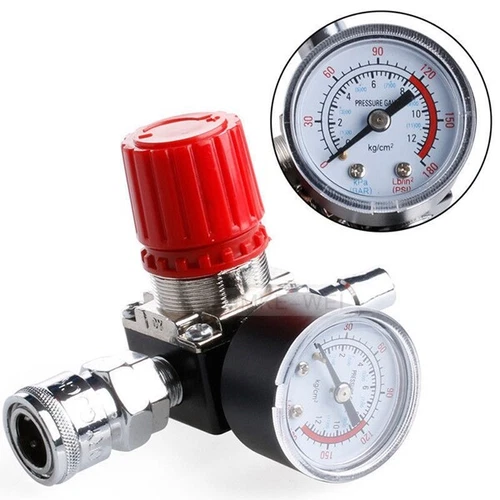 1/4" 180PSI Air Compressor Pressure Regulator Gauge Regulating Control Valve New