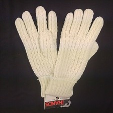 Wells Lamont Gloves Womens Pattern Weave Knit White One Size Winter Vintage NEW