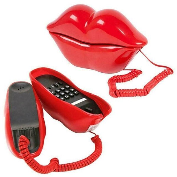 Novelty Red Lips Kiss Retro Corded Kitsch Telephone Home Phone for sale online eBay
