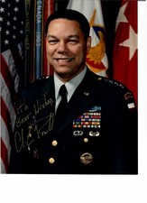 COLIN POWELL,  GENERAL 8x10 AUTOGRAPHED PHOTOGRAPH.