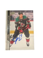 2020-21 UD Extended Series Base #508 Tyler Pitlick - Arizona Coyotes Signed Auto