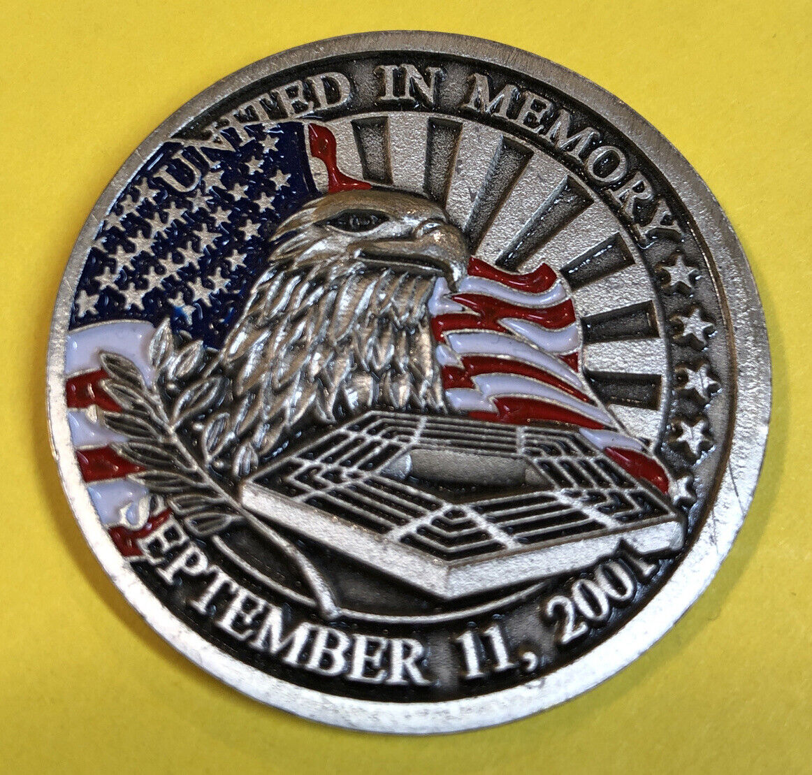 Challenge Coin UNITED IN MEMORY SEPTEMBER 11, 2001 #498