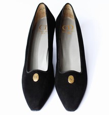 Décolleté originali Dior scamosciate nere taglia 9,5 US 41 EU mai indossate