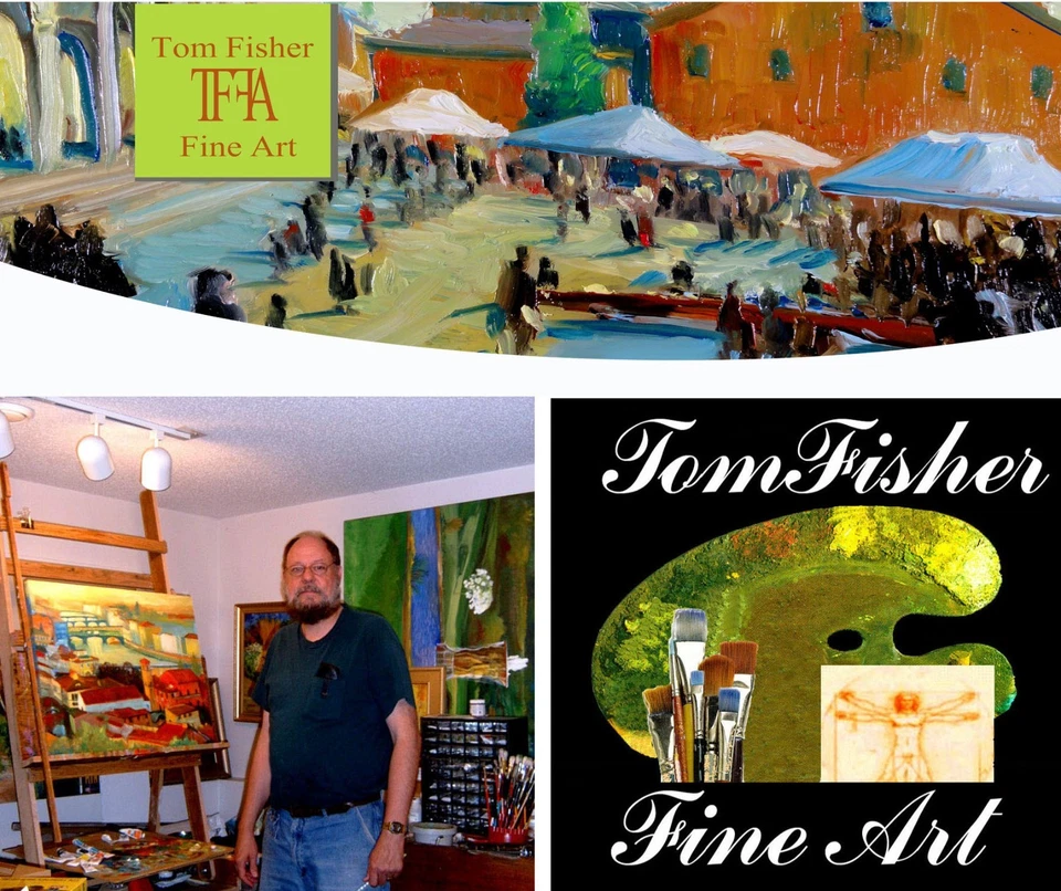 Casa adosada inglesa campo realista impresionismo pintura al óleo paisaje Foto 3 de 4