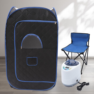 2L Full Body Personal Steam Sauna Heated Spa Portable Detox Therapy Home 1000W