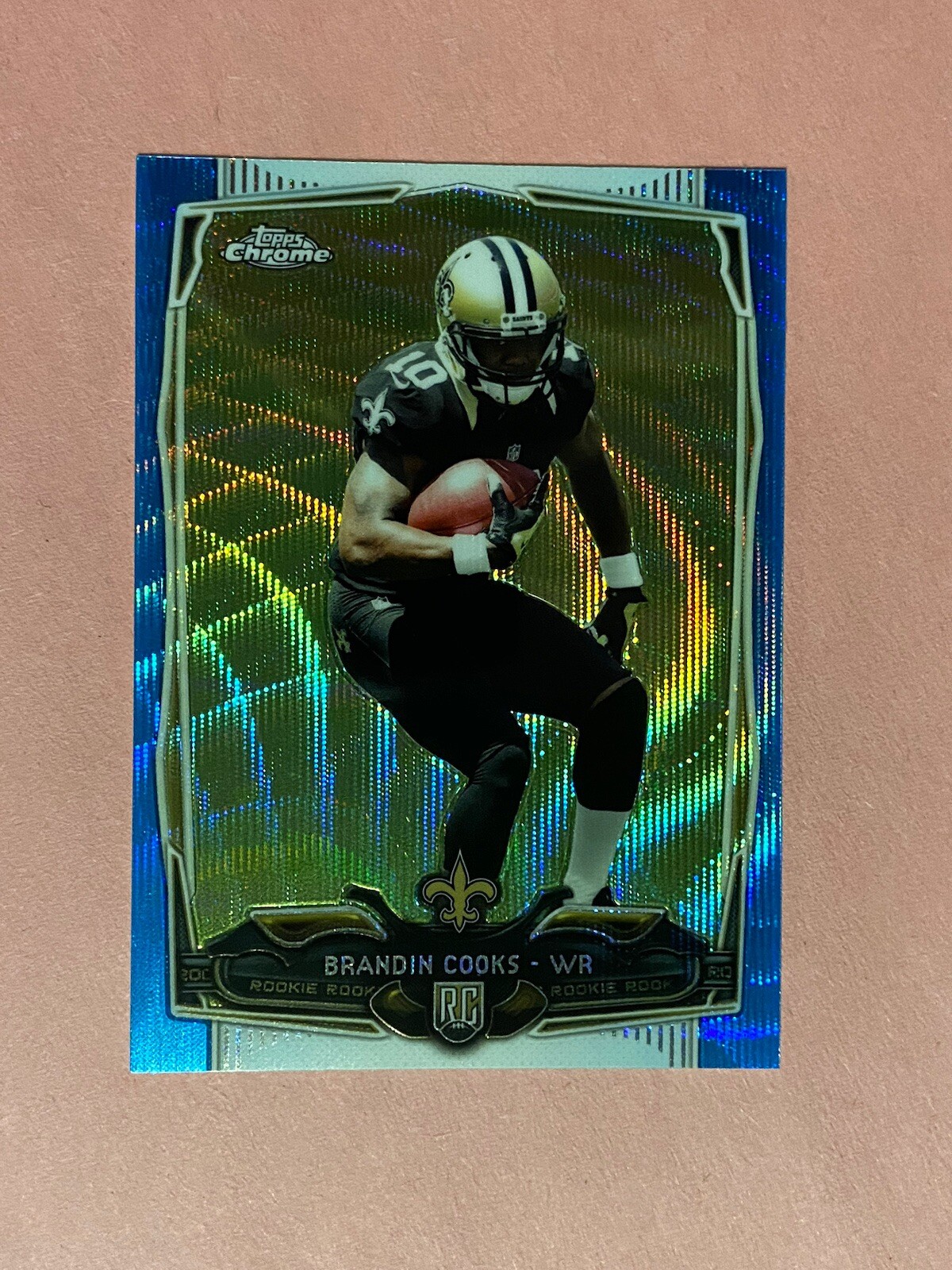 Brandin Cooks 2014 Topps Chrome Blue Wave Refractor Rookie RC