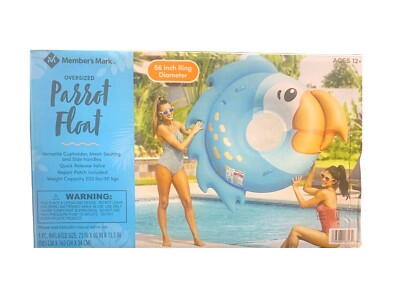 Members Mark Oversized Pool Float Parrot 56in Cupholder Mesh Seat Side Handles