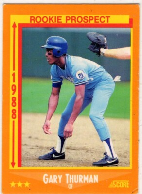1988 Score Baseball Gary Thurman No. 631 Kansas City Royals