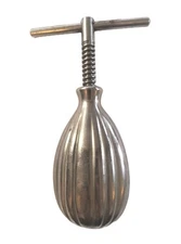 Vintage Handheld Metal Screw Pressure Nut  Cracker Heavy T Handle Barware