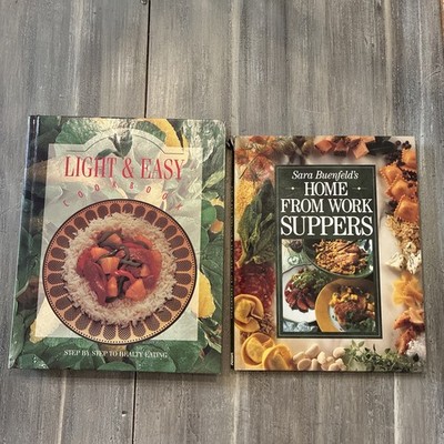 2 Cookbooks Light & Easy Step by Step to Healthy Eating  & Home From Work Supper