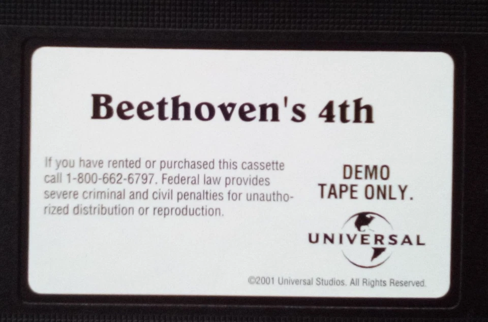 Beethoven's 4th (RARE VHS 2001) Promo/Screening/Demo Comedy Judge Reinhold - Image 4 of 4