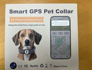 Smart Pet Collar FetchLink C10  4G – powered alarm push - NEW OPEN BOX