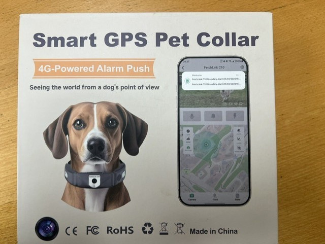 Smart Pet Collar FetchLink C10  4G – powered alarm push - NEW OPEN BOX
