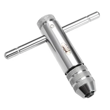 T-Handle Tap Wrench Handle M5-M12 Adjustable Ratcheting Holder Straight Tapping