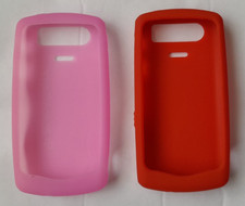 2 x Silicone Case/skins  Suitable for BlackBerry 8120 / 8130 Series Red & Pink