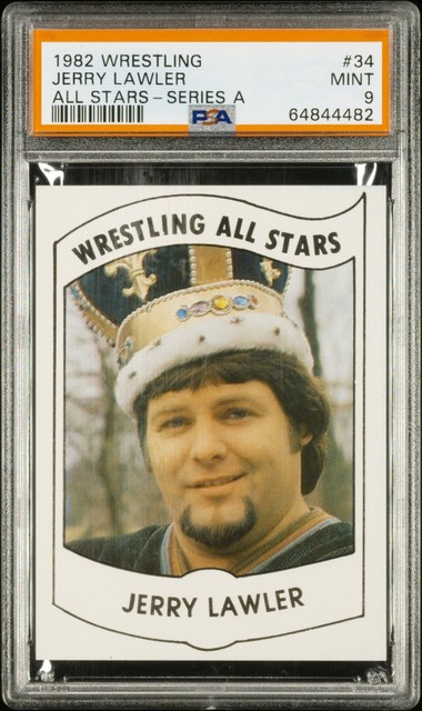 1982 WRESTLING ALL-STARS SERIES A #34 JERRY LAWLER PSA 9