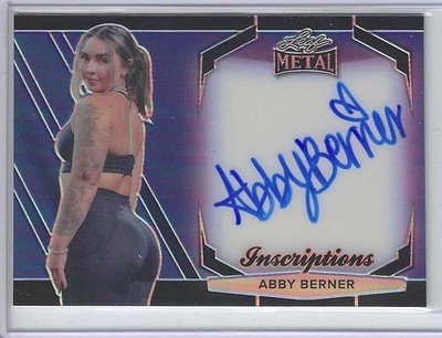 Abby Berner 2024 Leaf Metal Inscriptions Blue Prismatic Auto Autograph /300
