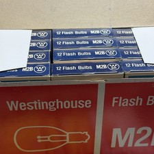 1-PK M2B Blue PHOTO FLASH BULBS NEW Lot of 12 Bulbs VINTAGE WESTINGHOUSE 100122