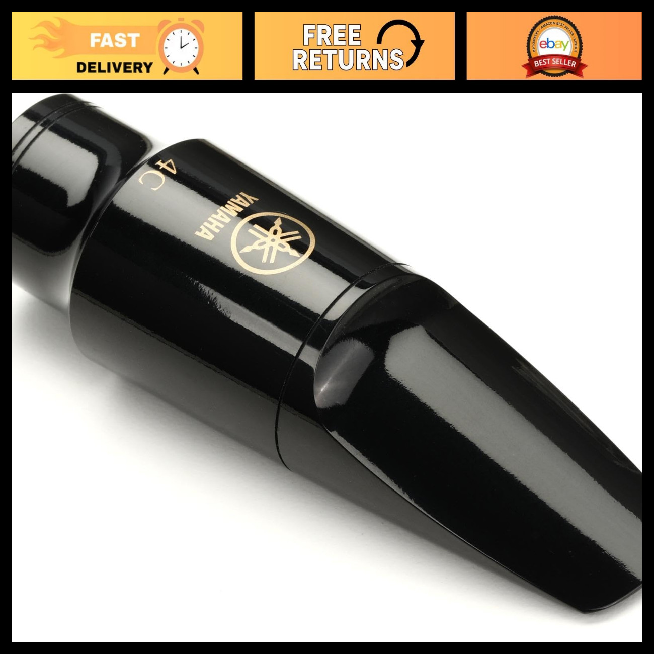 Alto Saxophone Mouthpiece 4C, Standard Series, High-Quality Sound, Easy Playabil