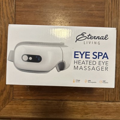 Eternal Living  Heated Eye Massager White Eye Spa Soothing Home Beauty Therapy