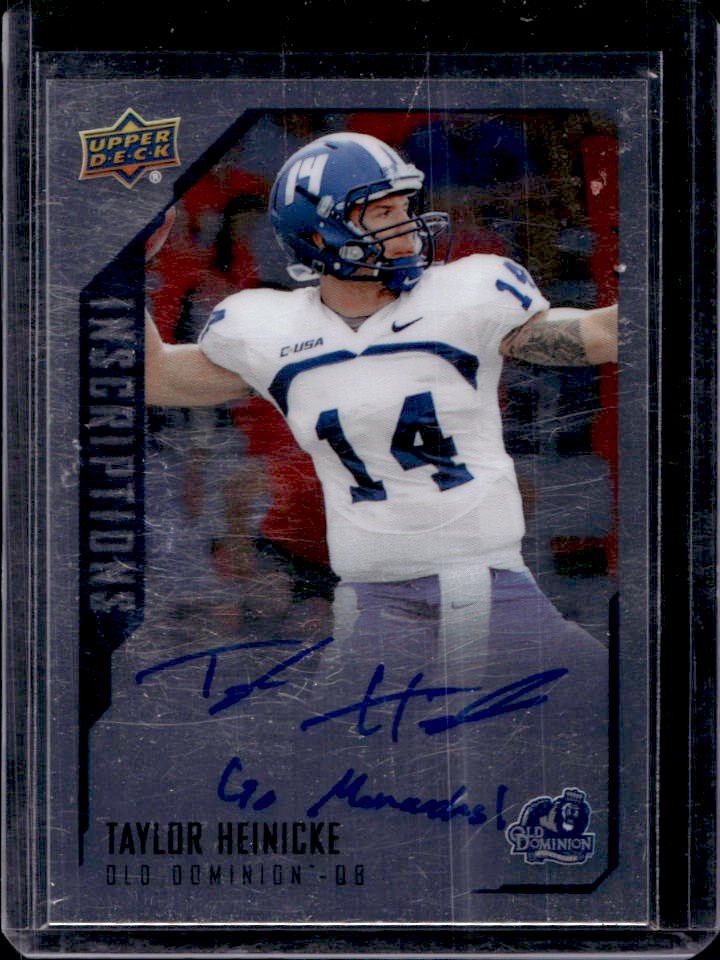 Taylor Heinicke Upper Deck Inscriptions #TH Autograph