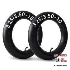 2 Pack 3.25/3.50-10 Inner Tubes with Bent Valve Stem 3.50x10 3.5-10 Scooter