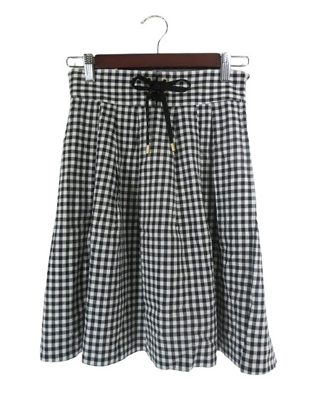 Blue Label Crestbridge Gingham Check Knee-Length Skirt in Black Gray White for Women