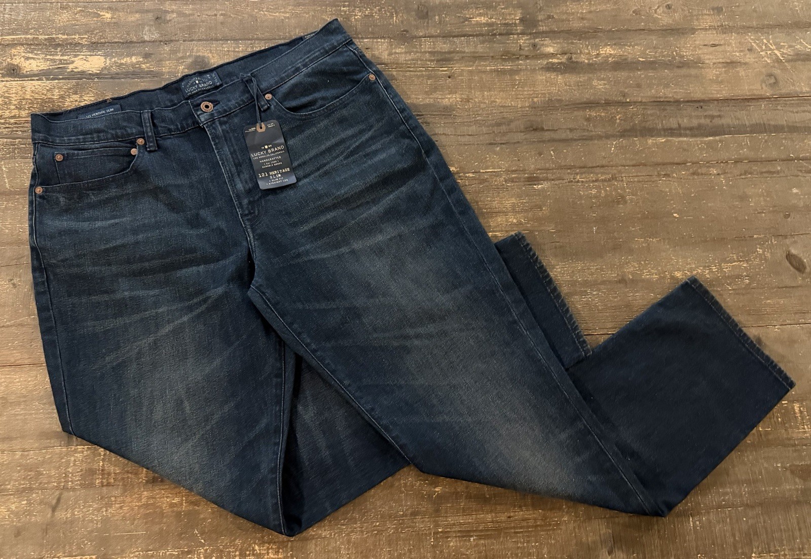 121 Heritage Slim 38 32 Denim Stretch Dark Rn 80318