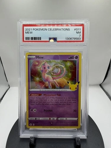2021 Pokémon Celebrations Mew #011 PSA 7 NM Anniversary Holo