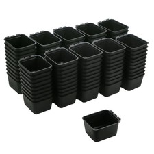 100-Pack - Black Cage Cups for Feed/Water for Poultry, Ducks, Birds, Hamsters