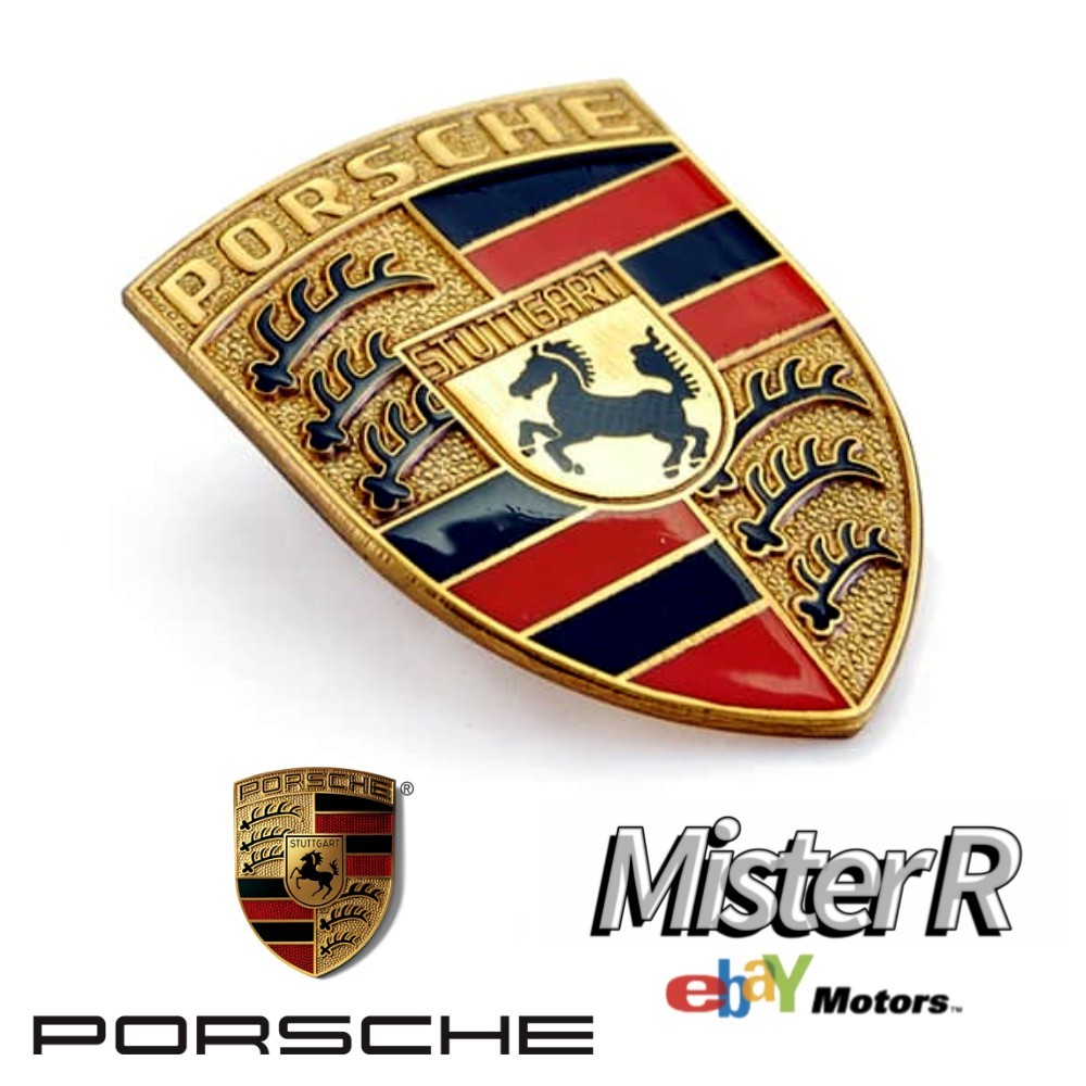 Porsche 356 • Hood Handle Crest Emblem/Badge • New Restoration OE
