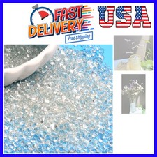 0.89LB Clear Aquarium Glass Stones Sea Glass Pebbles for Fish Tanks Decoratio...