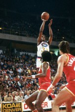 David Thompson Denver Nuggets shoots v the Houston Rockets at an N- Old Photo