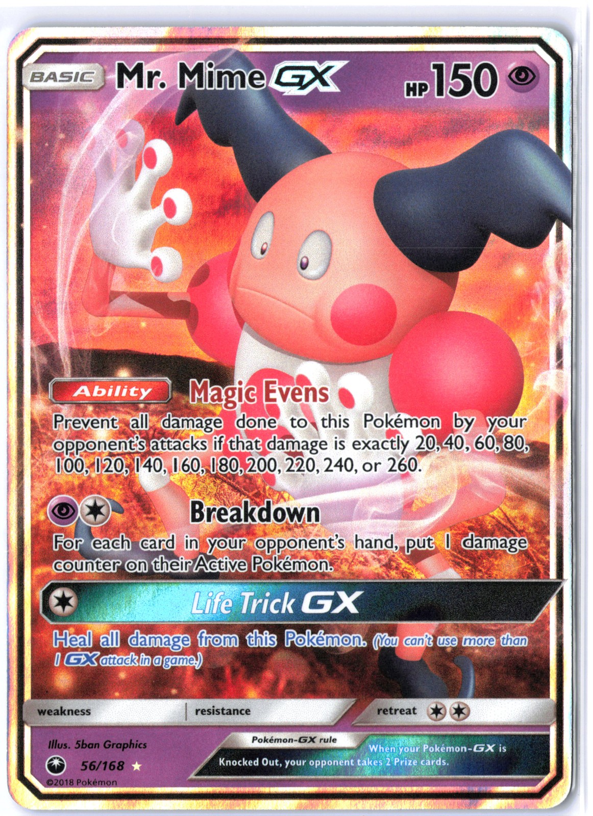 Mr. Mime GX Holo Ultra Rare SM - Celestial Storm 56/168 NM