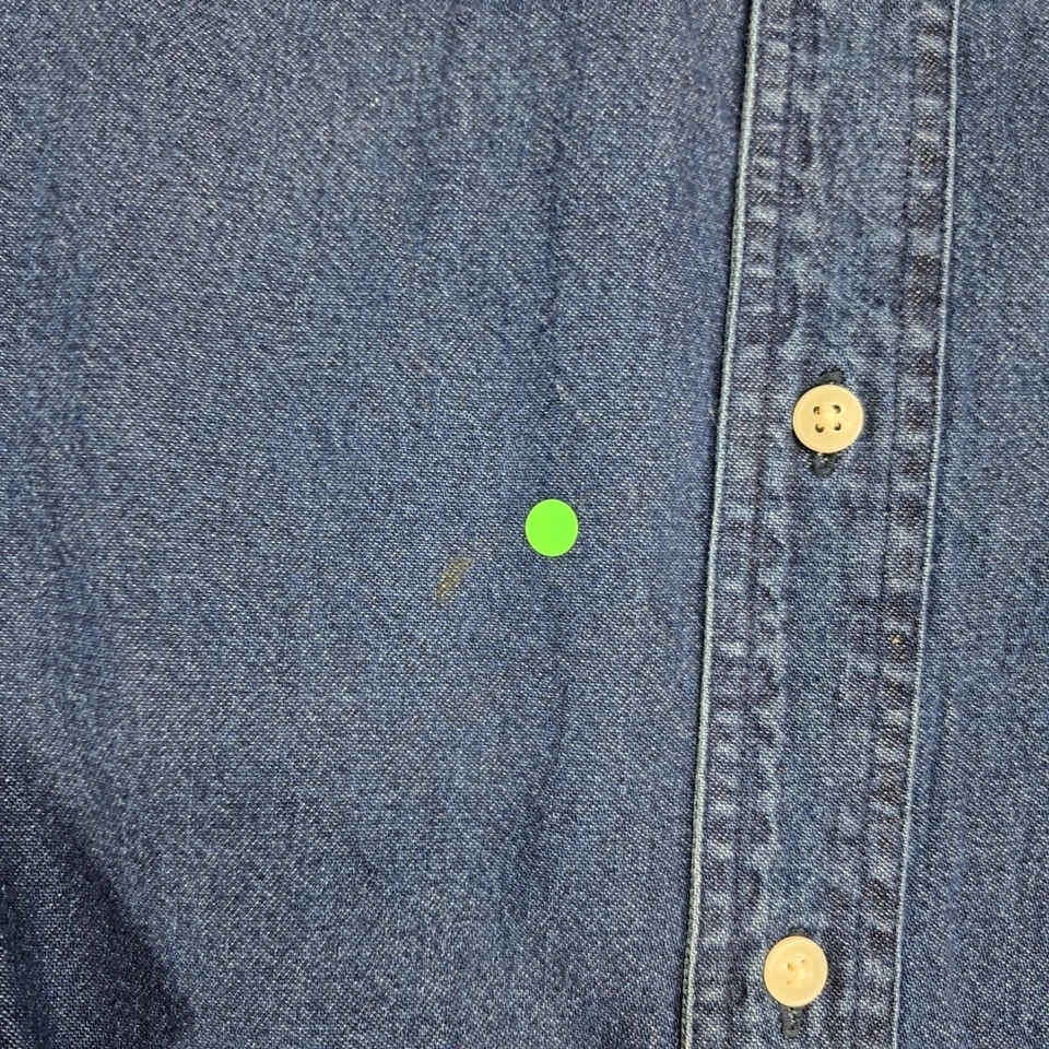 Chaps Ralph Lauren Men's Denim Long Sleeve Button Up Shirt Blue X-Large - Image 2 of 4