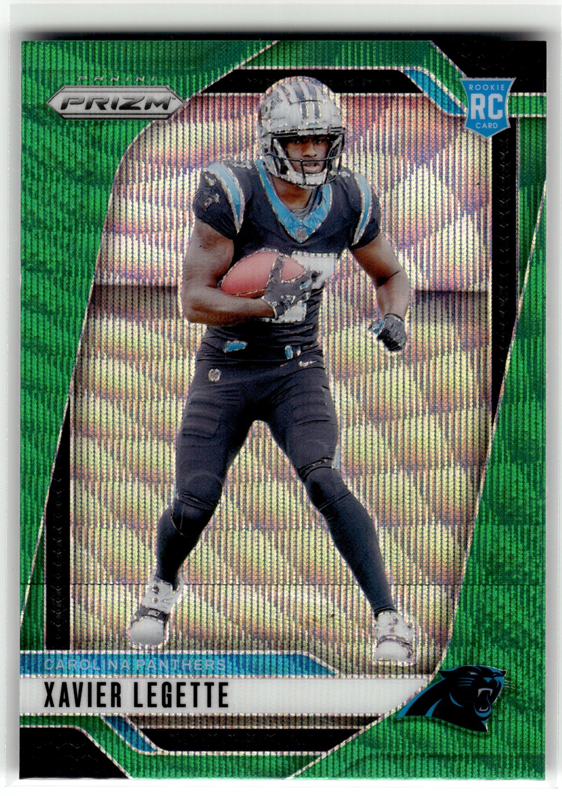 Xavier Legette 2024 Panini Prizm #398 Rookie Carolina Panthers Green Wave RC