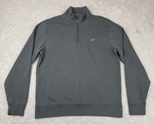 Vineyard Vines 1/4 Zip Pullover Sweater Men's SMALL Gray Long Sleeve Cotton Logo