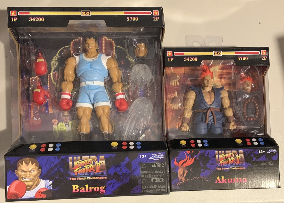 AKUMA & BALROG Jada Toys Ultra Street Fighter II Action Figure New