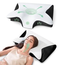 Memory Foam Cervical Pillow, 2-in-1 Ergonomic Neck Support Pillow with Armres...