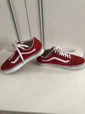 Vans Unisex Old School  Sneakers  Racing Red & True White Very good Condition 