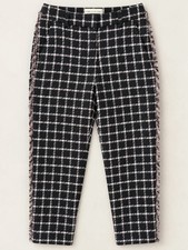 Rebecca Vallance Black Pink Plaid Tweed Fring...